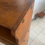 Vintage brutalist oak bookcase