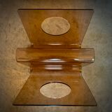 Michel Dumas' magazine rack in smoked altuglas, 1970s