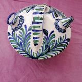Old vintage gargoulette goat in earth and ceramic