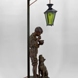 Lamp "La Bonne Soupe" by Victor Rousseau, Art Nouveau, circa 1900
