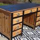 Vintage pine desk, restored