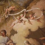 Painting tempera on paper Adoration of the Shepherds from 19th century