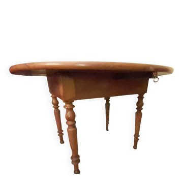 Table ronde avec 2 rabats, annees 30/50