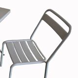 Square table and two chairs