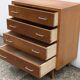 Vintage 1960s chest of drawers with compass foot