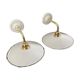 Set of two sconces in new electrified white enamelled sheet metal