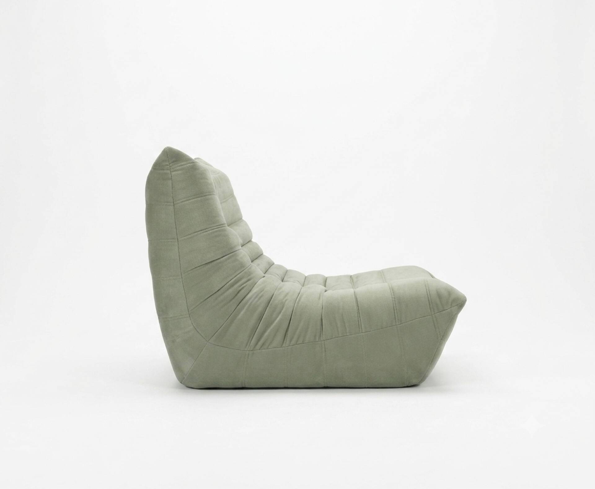 Olive green cotton armchair Togo