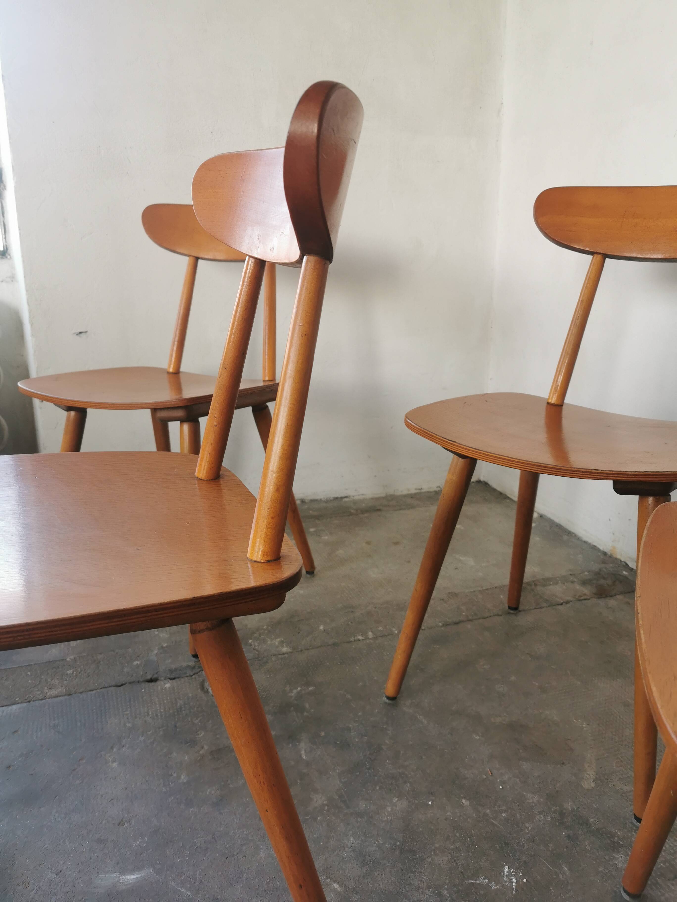 Set of 4 Hiller chairs, vintage 1960