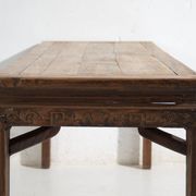 Table, banc ancien en bois de pin – Chine, circa 1900
