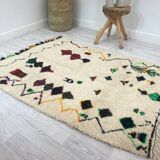 Handmade wool Berber rug 147 x 122 CM