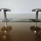 Wall coat rack in chrome metal from the 70s