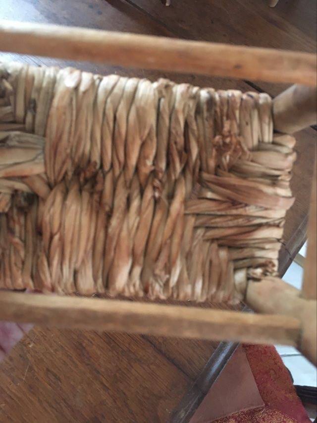 Toy countryside dining room made of straw and wood