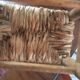 Toy countryside dining room made of straw and wood