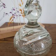 Bonbonnière en cristal ciselée