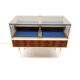 Vintage glass counter / desk with drawers made in the 1970s
