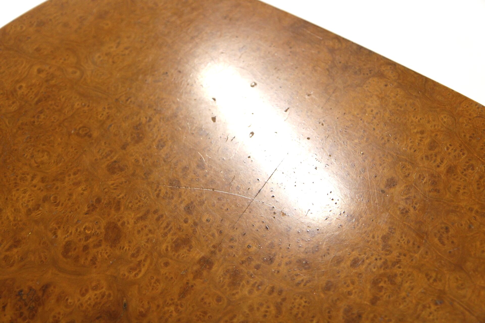 Coffee table in elm, Swedish Modern, Sweden, 1930.