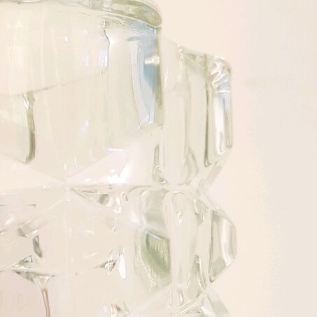 70's chiseled glass vase