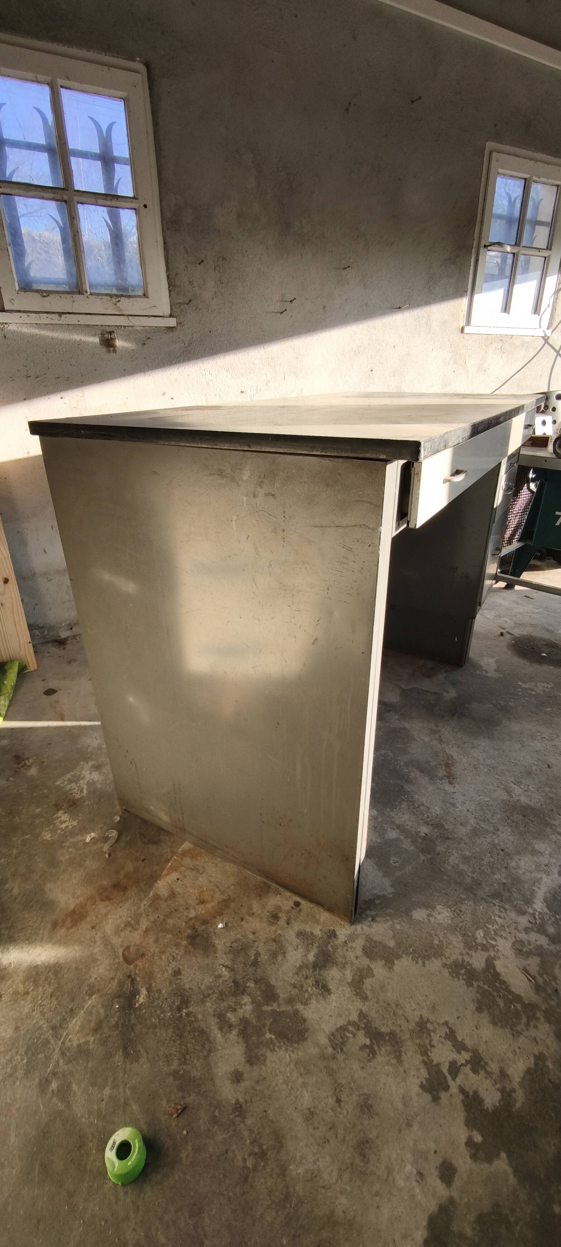 Metal industrial desk