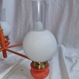 Lustre 5 feux 1970 opaline