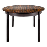 Scandinavian table in rosewood veneer with extension.