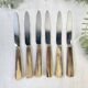 6 Vintage Horn Dessert Knives