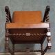 Important antique Louis XIII style office chair, 19th century