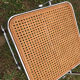Suite de 5 chaises pliables cannages chrome 1970 Elios