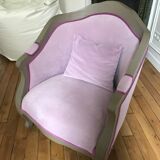 Shepherd's Chair - Louis XV Style - Pink Velvet