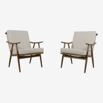 2 fauteuils tchécoslovaques du milieu du siècle de ton, années 1960, set de 2