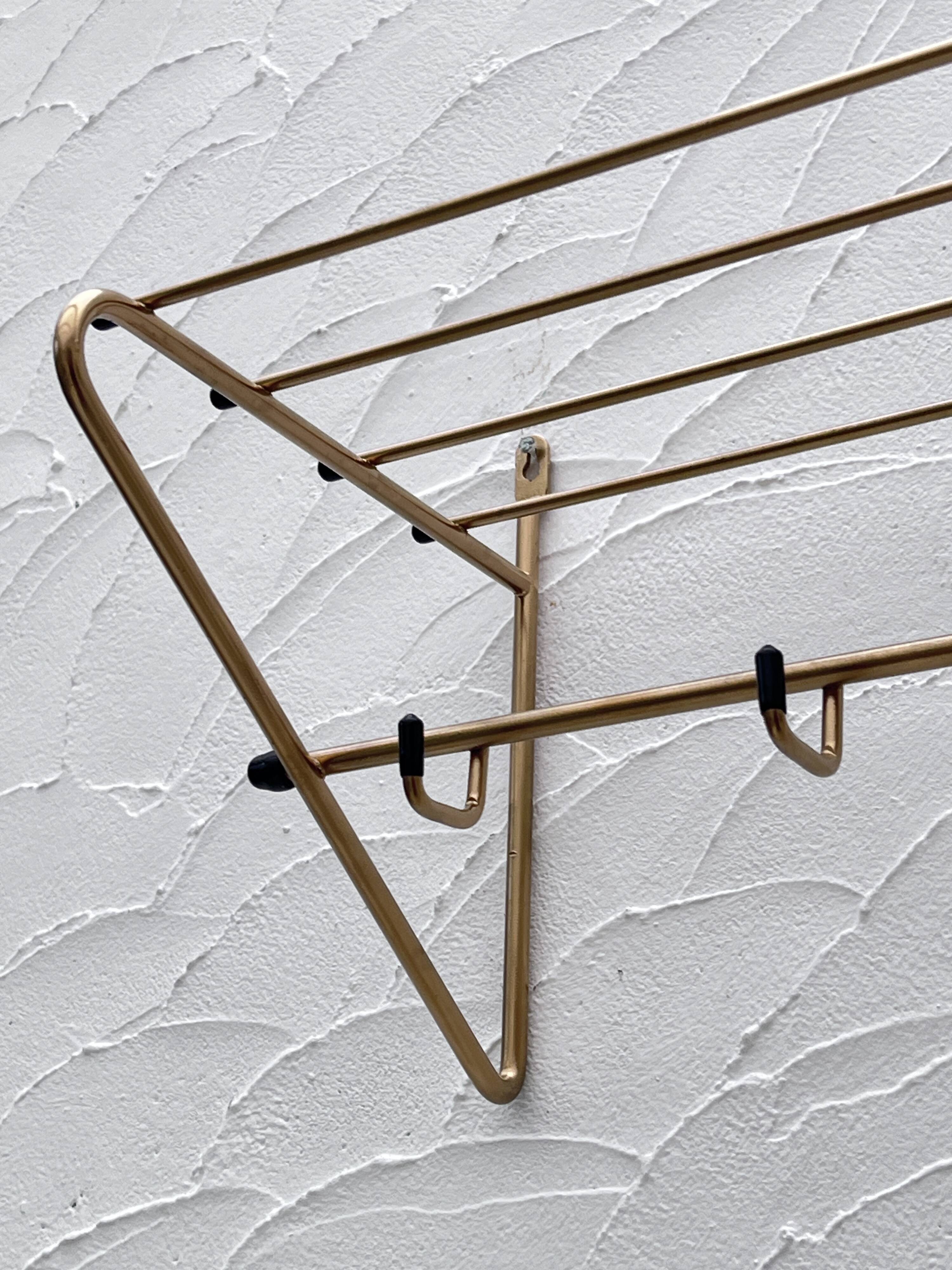 Gold metal coat rack
