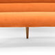 Canapé scandinave vintage Danemark années 1960 velours roux