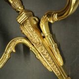 Pair of Louis XVI style urn and torch wall lights - gilt bronze