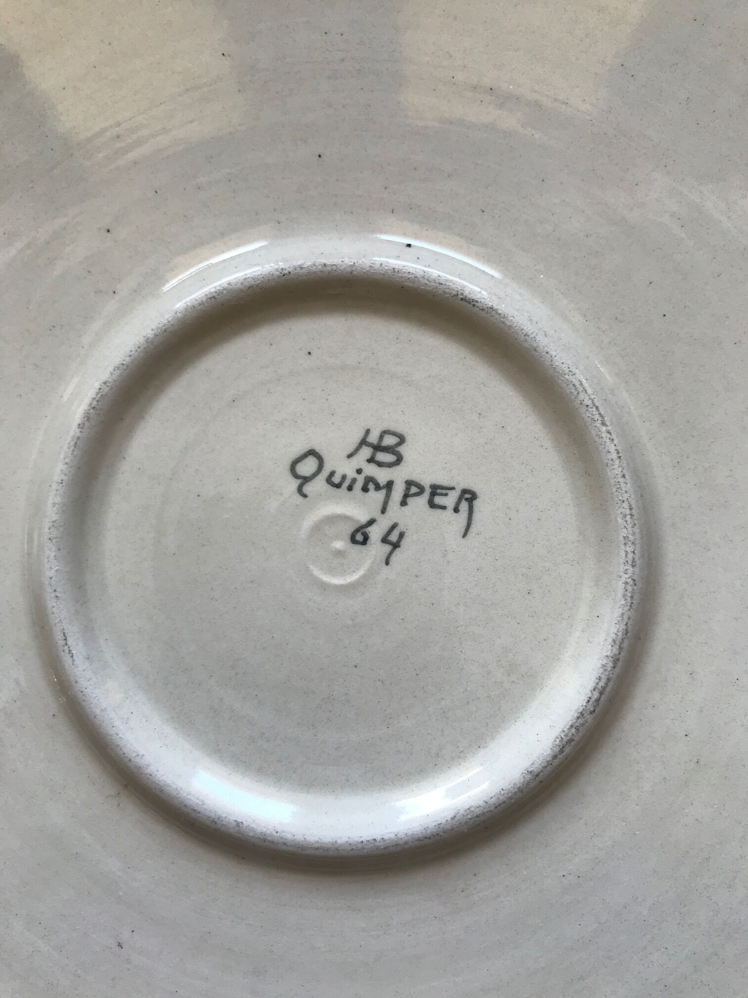 Pair of plates HB Quimper Odetta