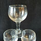 6 glass glass with glass feet