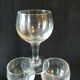 6 glass glass with glass feet