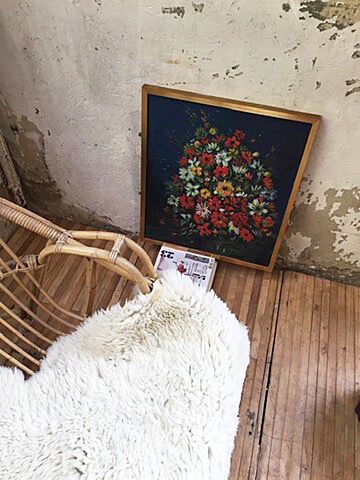 Oil canvas bouquet of flowers