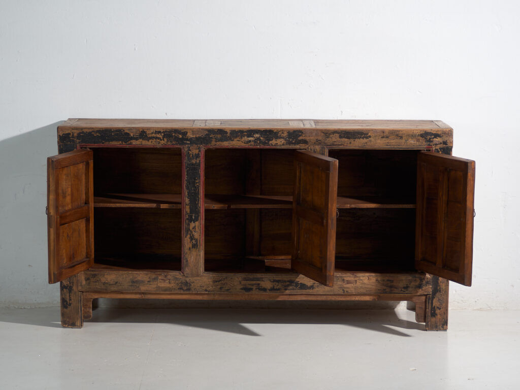 Antique buffet painted in elm wood – China, circa 1900