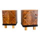 1938s pair of Art Deco bedside tables, Czechoslovakia