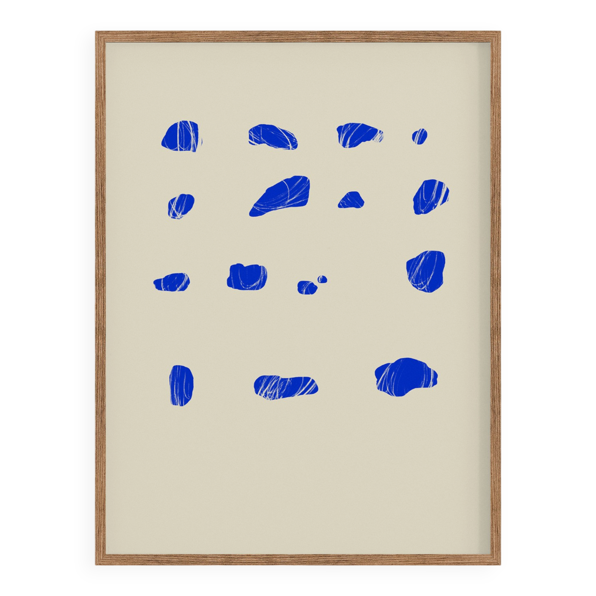 Impression giclée abstraite bleue, 50x70cm