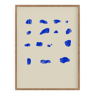 Impression giclée abstraite bleue, 50x70cm