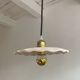 Wavy white ceramic pendant light