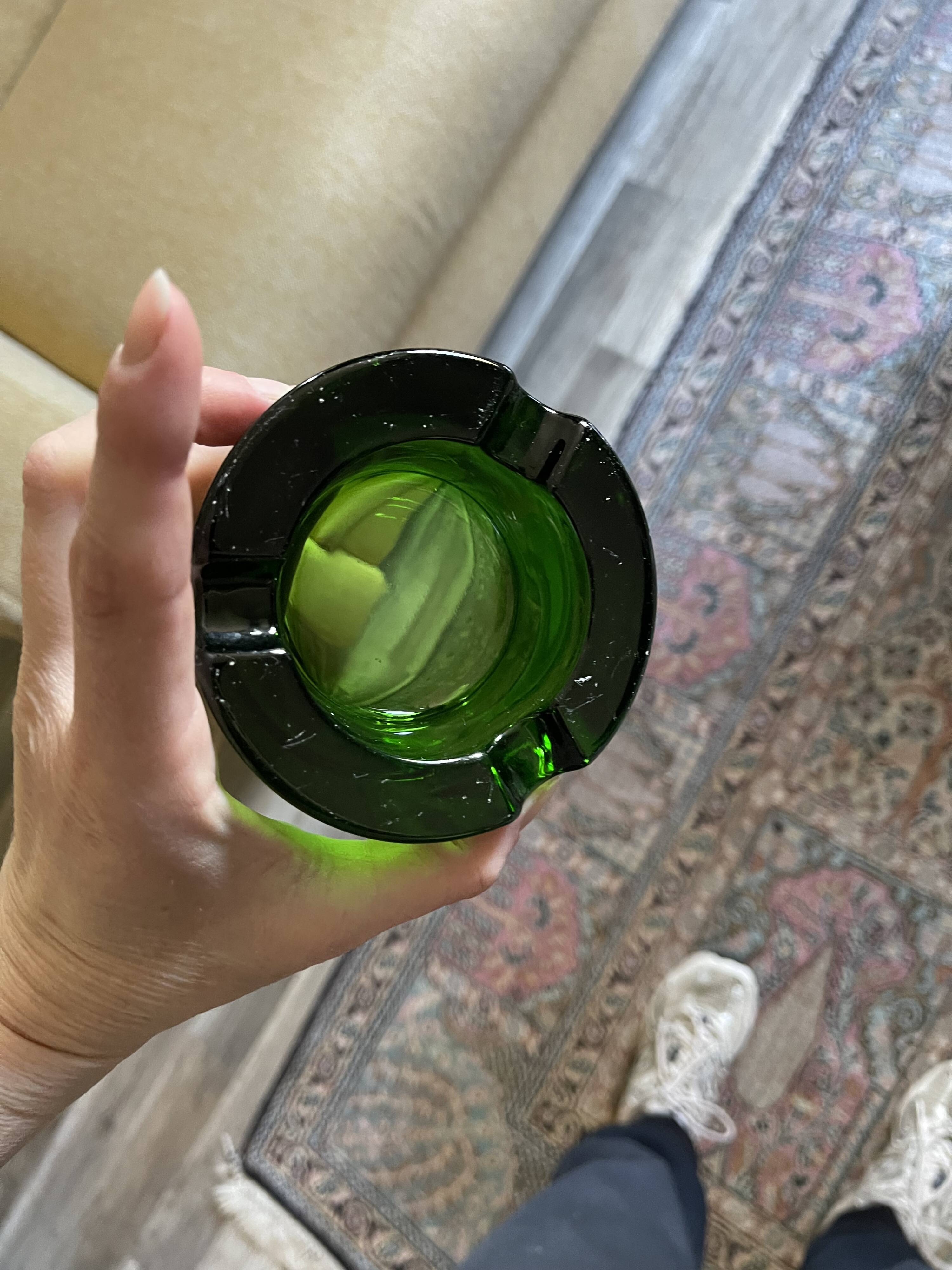 Vintage block ashtray from the 1960s.