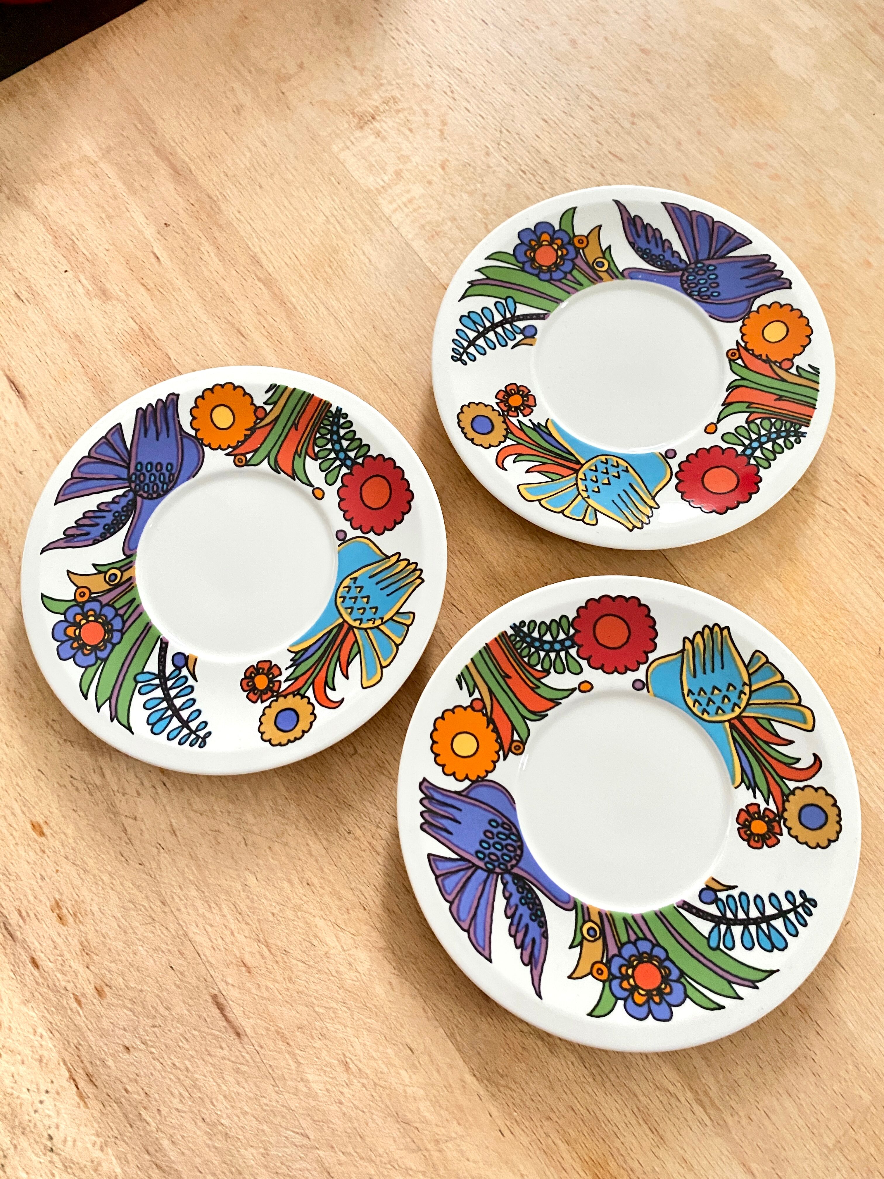 Set of 3 Acapulco saucers from Villeroy and Boch