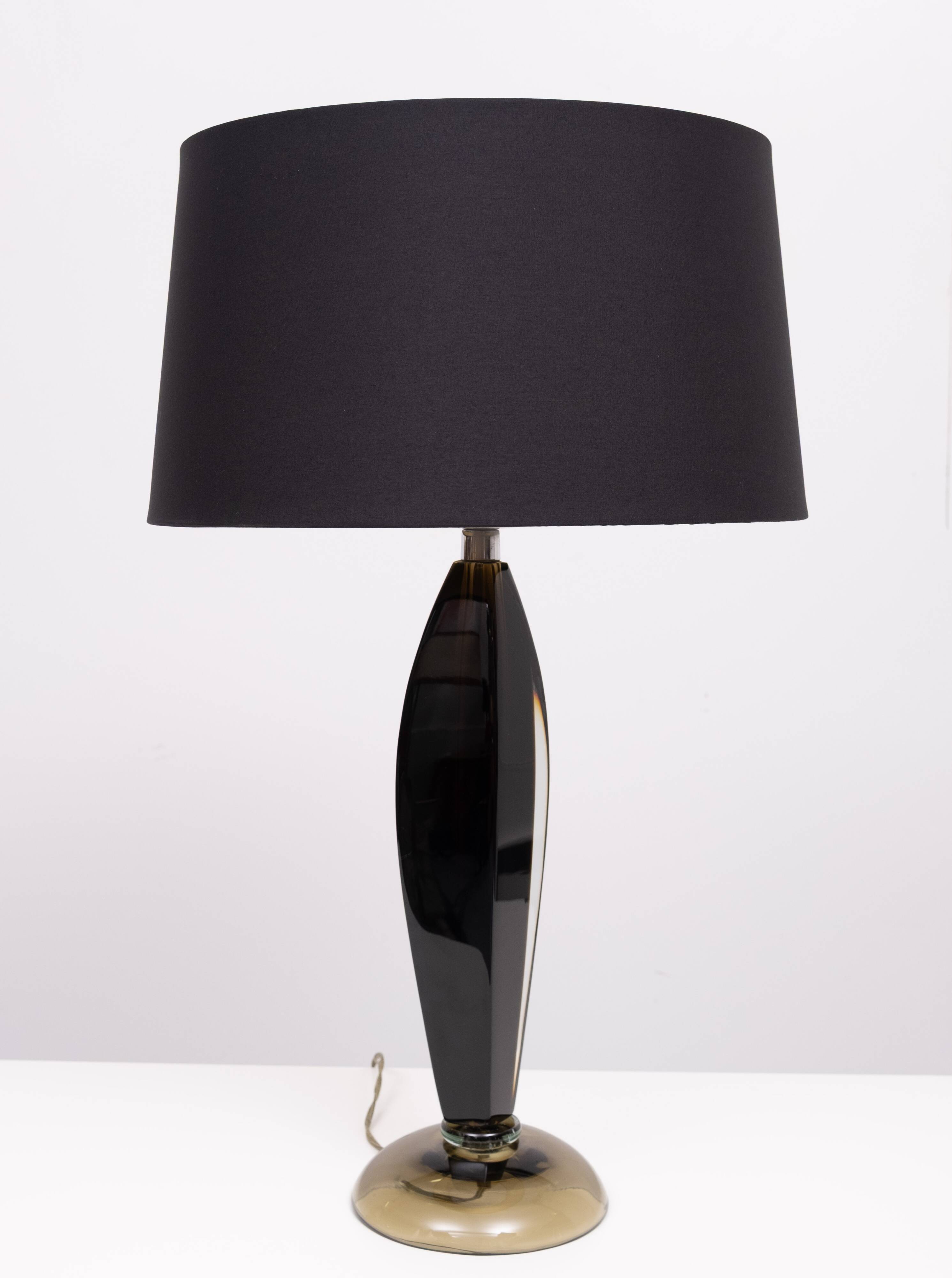 Flavio Poli Murano Glass Table Lamp for Seguso, 1960s