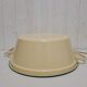 Yellow enamelled sheet metal basin
