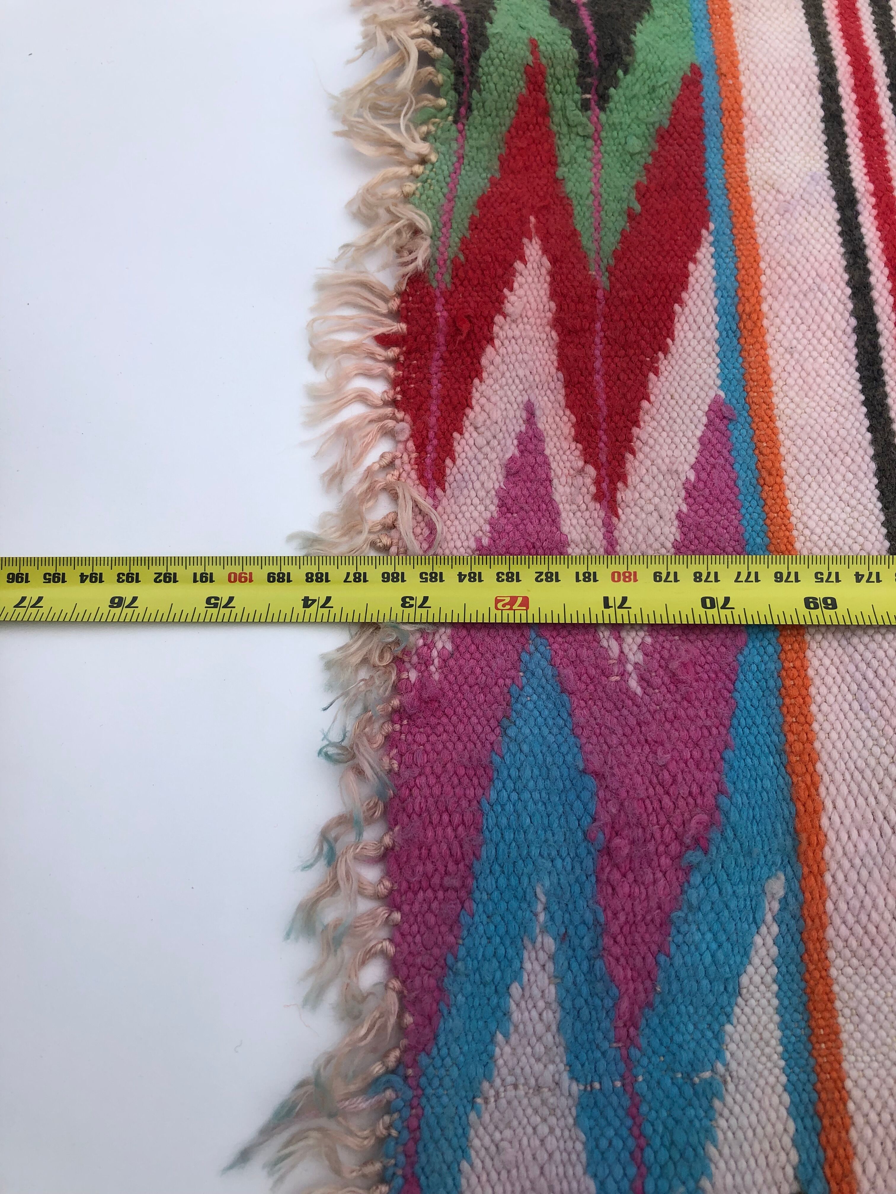 XL Handmade Algerian Berber Ethnic Bohemian Antique Carpet - Area Rug 200x188