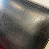 Set of 2 vintage black and red armchairs / armchairs / individual armchairs