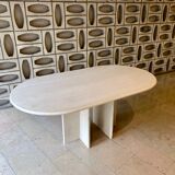 Ligne Roset travertine vintage dining table