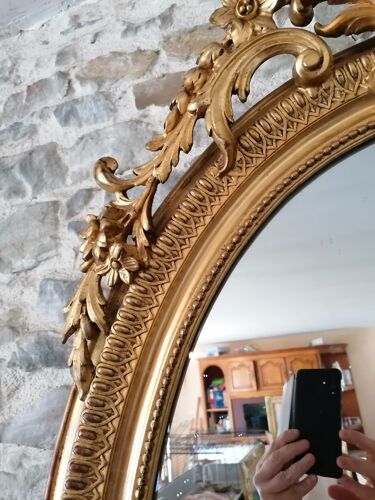 Miroir oval époque XIXe - 120 x 80cm