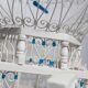 Oriental bird cage 1960 hand-painted wood and metal